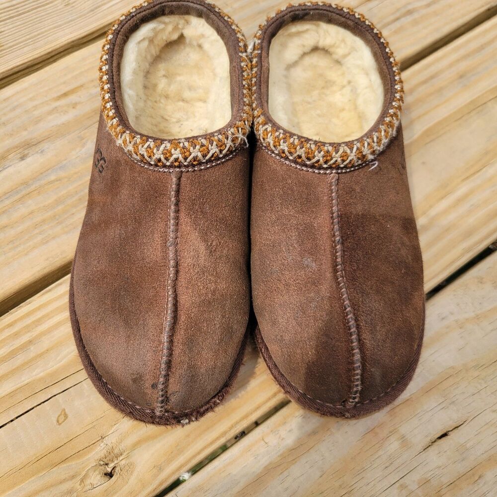 UGG Women’s Size 5 Us Brown Suede TASMAN Slipper Shoes Comfort